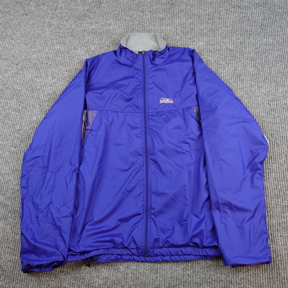 Vintage Patagonia Windbreaker Jacket Mens Large Purple Fleece Lined 84312